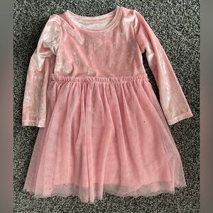 Pink Velvet Kids Dress